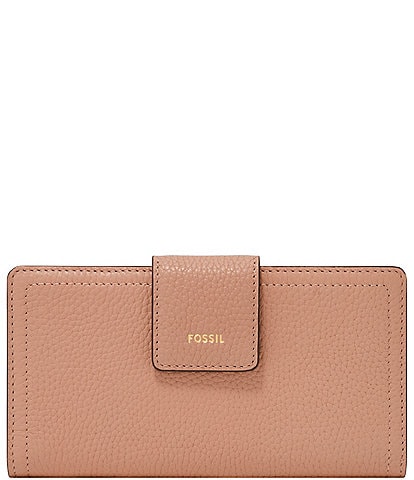 Fossil Logan Logo RFID Leather Tab Bifold Wallet