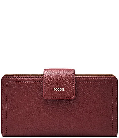 Fossil Logan Logo RFID Leather Tab Bifold Wallet