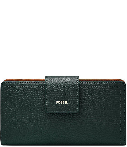 Fossil Logan Logo RFID Leather Tab Bifold Wallet