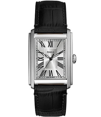 Fossil Men's Carraway Three Hand Croco Leather Watch