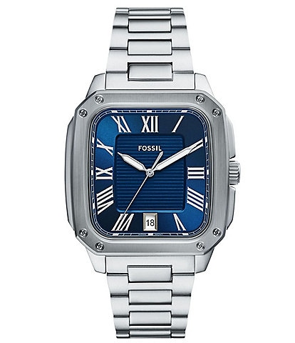 Fossil Men's Crosby Three-Hand Date Stainless Steel Bracelet Watch