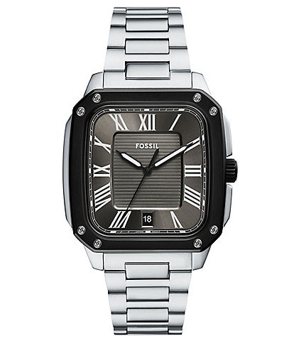 Fossil Men's Crosby Three-Hand Date Stainless Steel Bracelet Watch