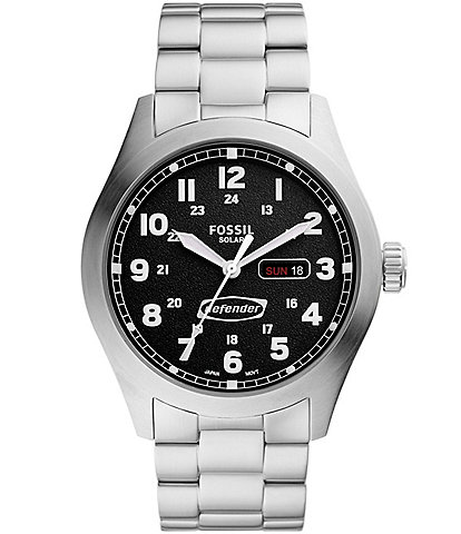 Fossil Men's Defender Solar-Powered Stainless Steel Watch