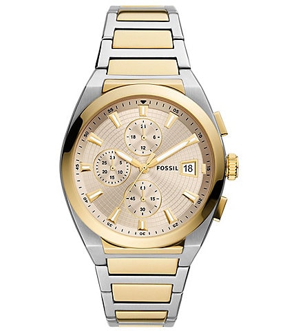 Fossil Men's Everett Chronograph Two-Tone Stainless Steel Watch