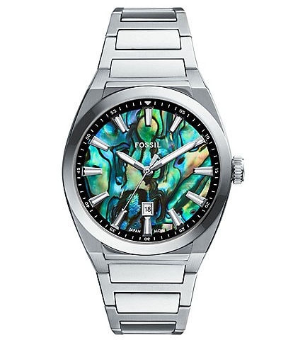 Fossil Men's Everett Three-Hand Date Stainless Steel Bracelet Watch
