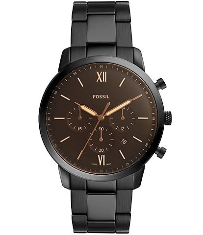 Fossil Men's Neutra Chronograph Black Stainless Steel Watch