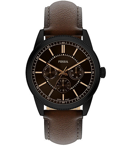 Fossil Men's Pearson Chronograph Brown Leather Strap Watch