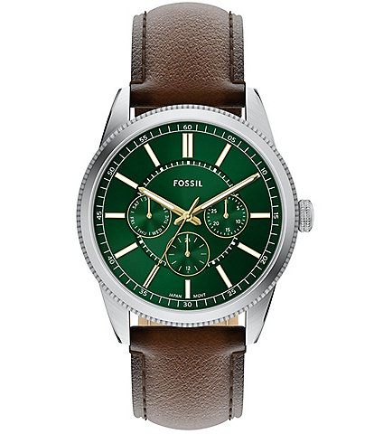 Fossil Men's Pearson Chronograph Brown Leather Strap Watch