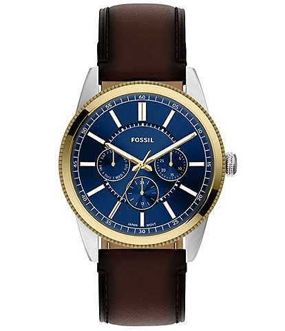 Fossil Men's Pearson Multifunction Leather Strap Watch