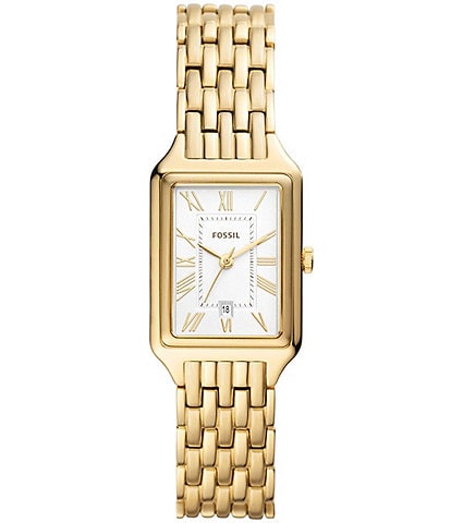 Fossil Raquel Three-Hand Date Gold-Tone Stainless Steel Bracelet Watch