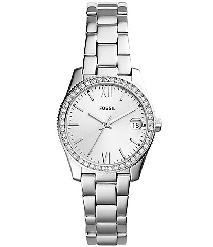 Fossil Scarlette Silver Quartz Analog & Date Bracelet Watch