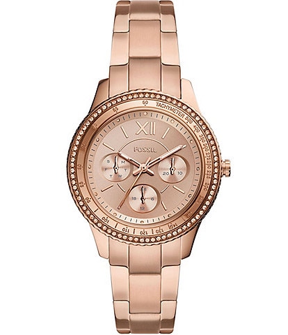 Fossil Stella Sport Multifunction Rose Gold-Tone Stainless Steel Watch