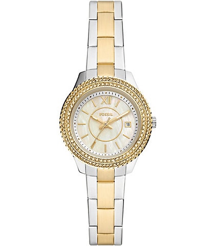 Fossil Stella Three-Hand Date Two-Tone Stainless Steel Watch