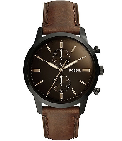 Fossil Townsman Chronograph Brown Leather Watch