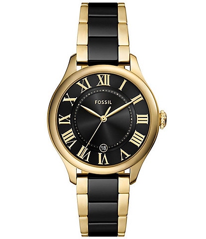 Fossil Women's Gilmore Three-Hand Two Tone Stainless Steel Bracelet Watch
