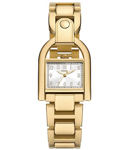 Fossil Women's Harwell Three-Hand Date Gold Tone Stainless Steel Bracelet Watch