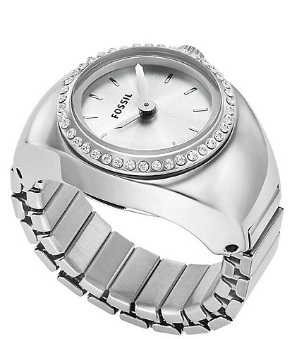 Fossil Women's Two-Hand Stainless Steel Ring Watch