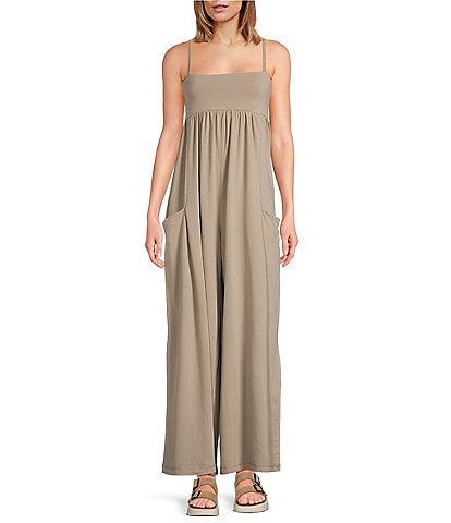 FP Movement Hot Shot Strappy Square Neck Sleeveless Wide Leg Jumpsuit