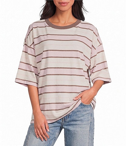 FP Movement Multi Stripe Tackle Crew Neck Short Sleeve Tee