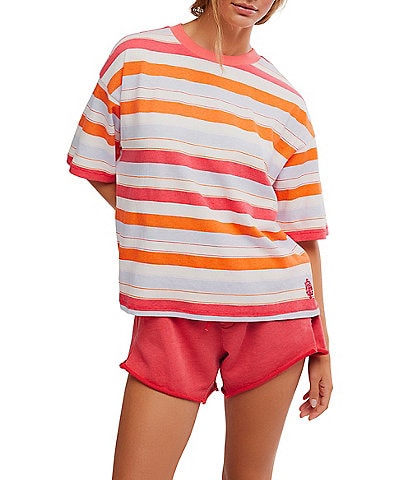 FP Movement Multi Stripe Tackle Crew Neck Short Sleeve Tee