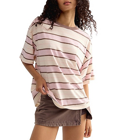 FP Movement Multi Stripe Tackle Crew Neck Short Sleeve Tee
