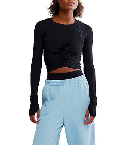 FP Movement Tempo Ruched Crew Neck Long Sleeve Top