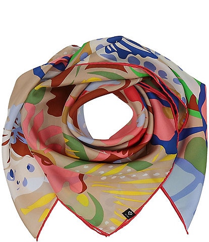 Fraas Birds Of Paradise Silk Square Scarf
