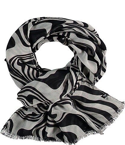 Fraas Graphic Wave Oblong Scarf