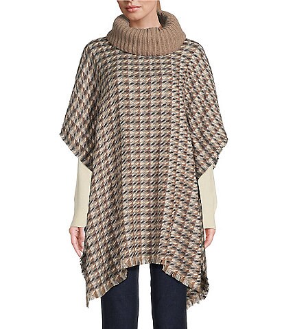 Fraas Twill Checked Poncho