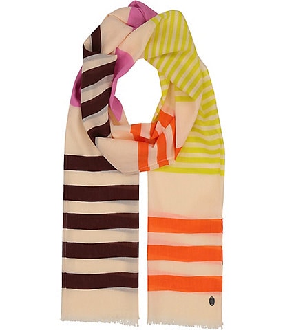 Fraas Variegated Striped Oblong Scarf