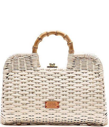 FRANCES VALENTINE Buzzy Basket Wicker Frame Bag