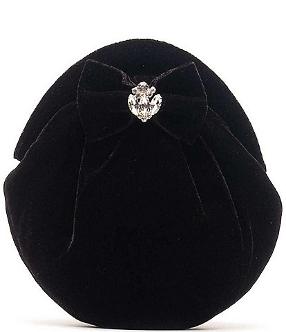 FRANCES VALENTINE Embellished Pearl Velvet Clutch