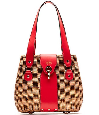 FRANCES VALENTINE Gigi Wicker Basket Shoulder Bag