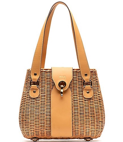 FRANCES VALENTINE Gigi Wicker Basket Shoulder Bag