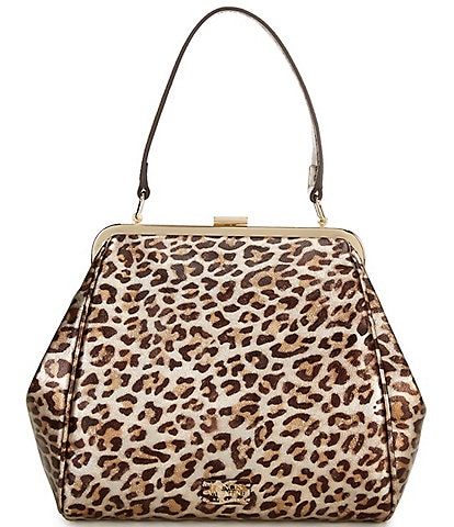 Frances Valentine Katherine Leopard Vintage Frame Shoulder Bag
