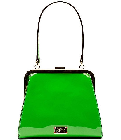 FRANCES VALENTINE Lulu Frame Patent Shoulder Bag