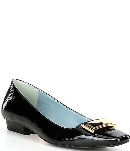 Frances Valentine Midge Crinkled Patent Leather Dress Pumps