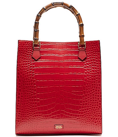 FRANCES VALENTINE Nan Bamboo Handles Tote Bag