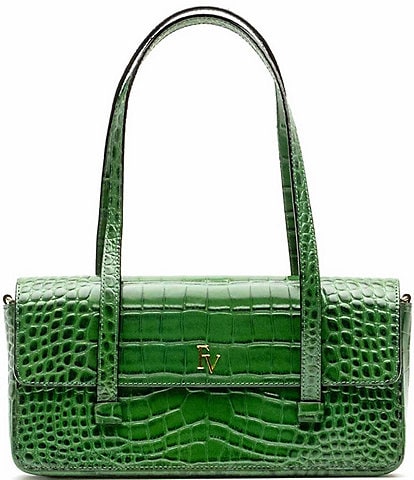 FRANCES VALENTINE Small Slim Croco Tote Bag