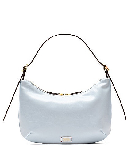 FRANCES VALENTINE Starr Crinkled Leather Hobo Shoulder Bag