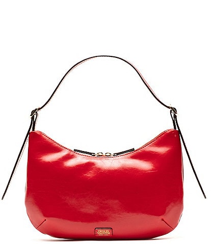 FRANCES VALENTINE Starr Crinkled Leather Hobo Shoulder Bag