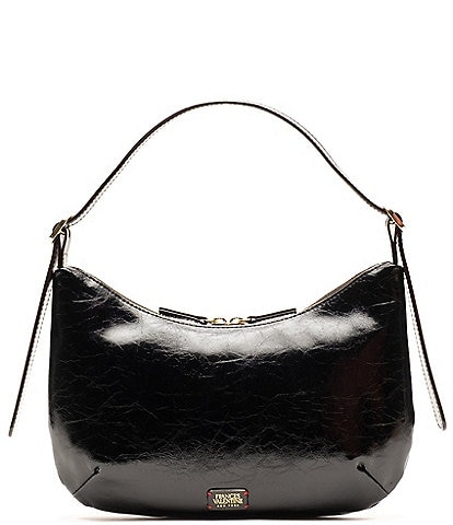 FRANCES VALENTINE Starr Crinkled Leather Hobo Shoulder Bag