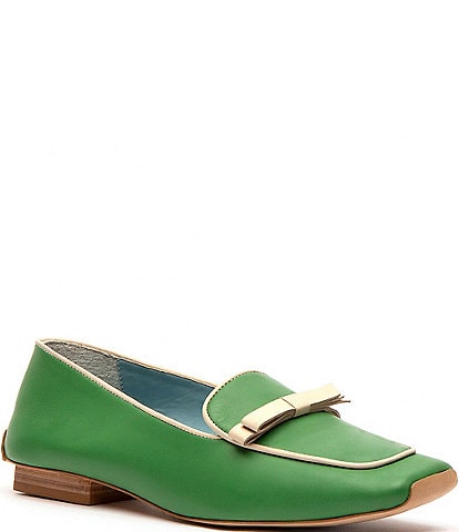 FRANCES VALENTINE Suzanne Leather Bow Loafers