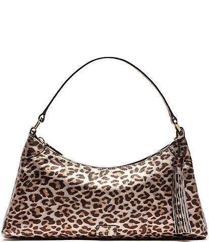 FRANCES VALENTINE Tibbie Metallic Leopard Shoulder Bag