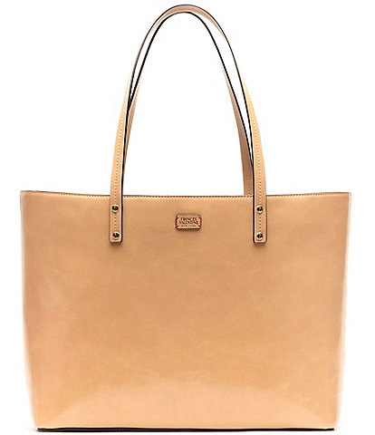 FRANCES VALENTINE Trixie Glazed Leather Tote Bag