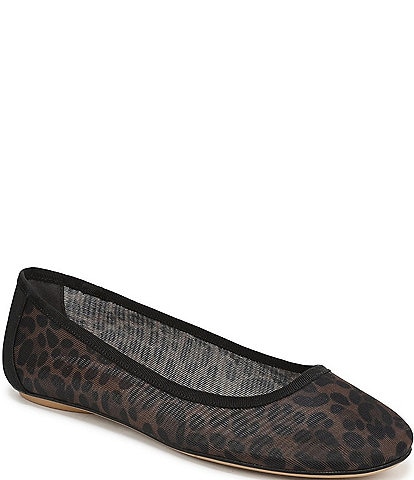 Franco Sarto Christina 2 Leopard Print Mesh Ballet Flats