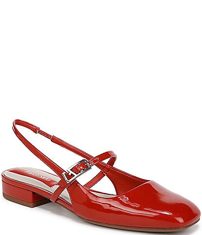 Franco Sarto Destin Patent Leather Slingback Mary Jane Flats