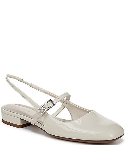 Franco Sarto Destin Patent Leather Slingback Mary Jane Flats