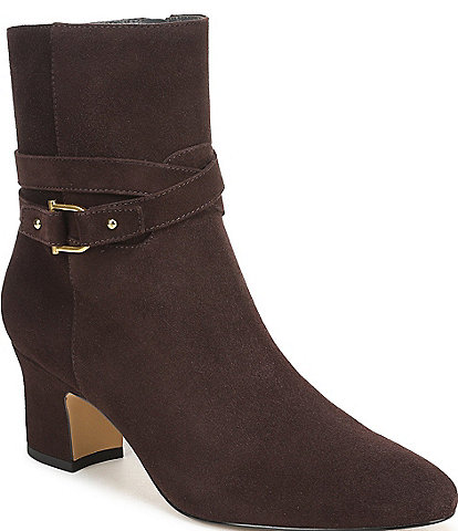 Franco Sarto Flexa Caden Suede Block Heel Booties