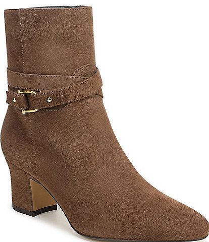 Franco Sarto Flexa Caden Suede Block Heel Booties